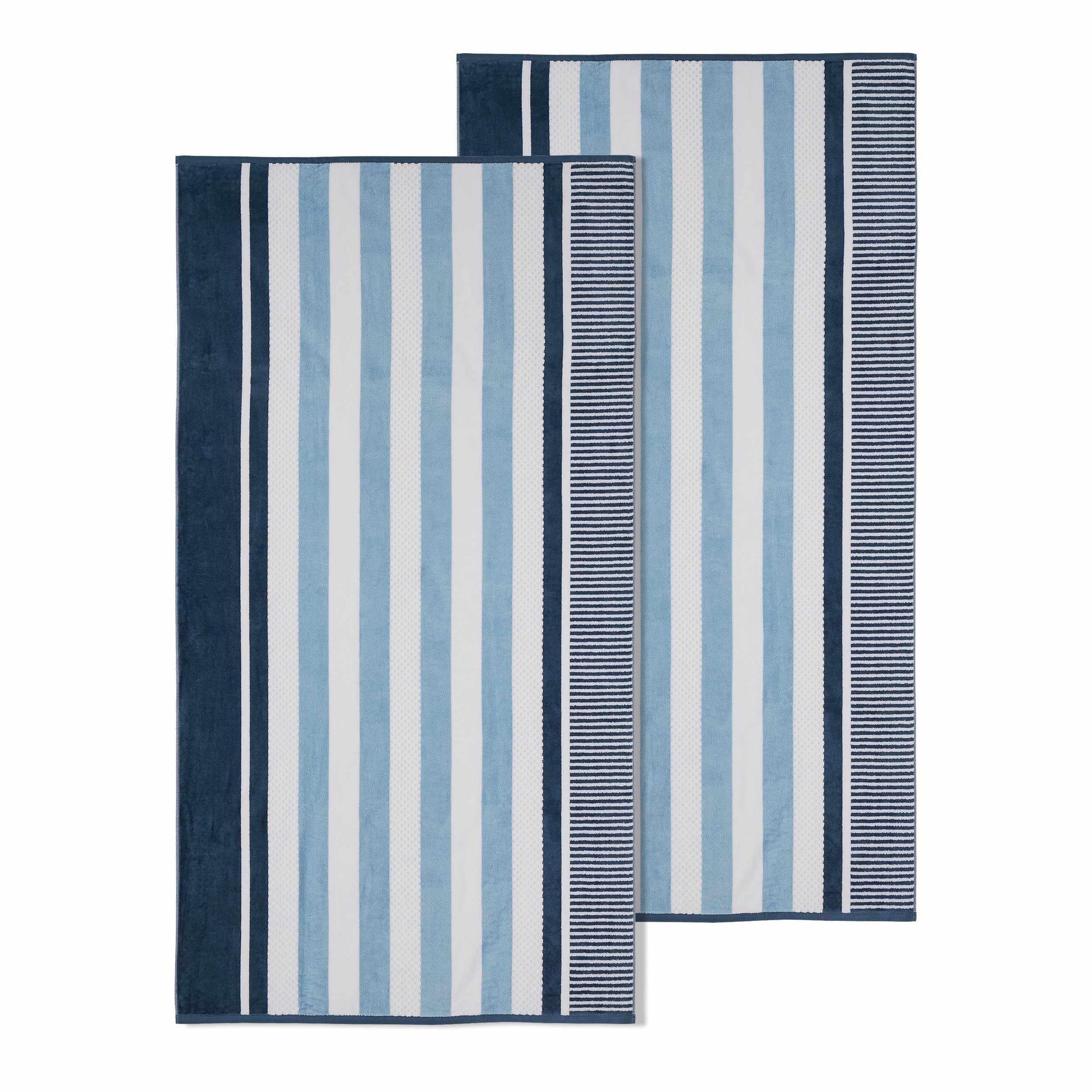 Checkered Stripes 100% Cotton Oversized Beach Towel FredCo