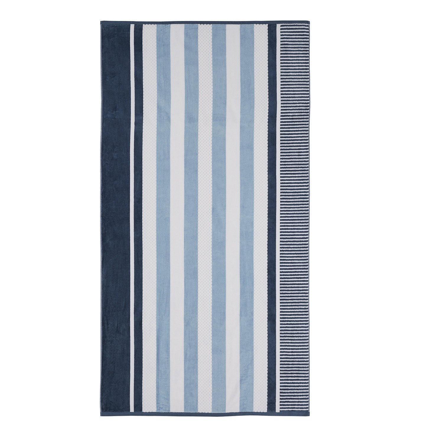Checkered Stripes 100% Cotton Oversized Beach Towel FredCo