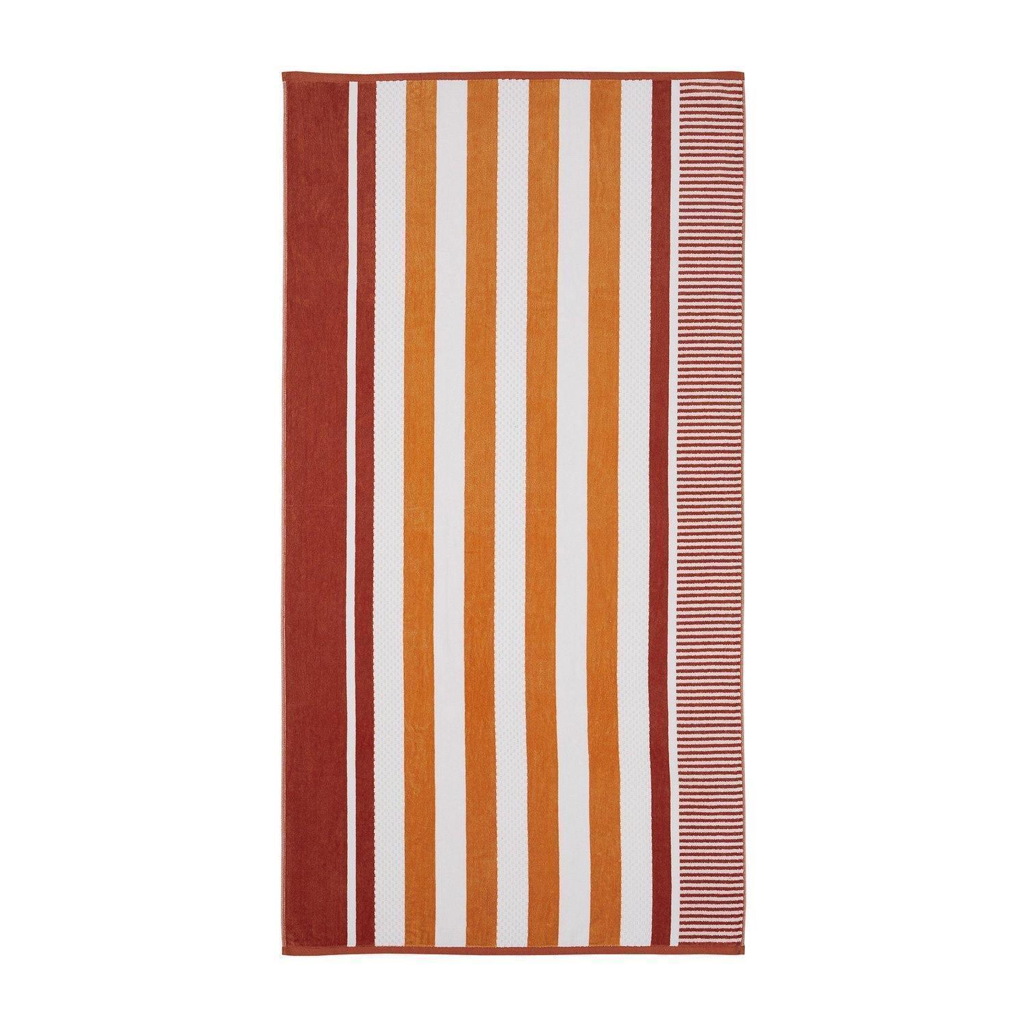 Checkered Stripes 100% Cotton Oversized Beach Towel FredCo