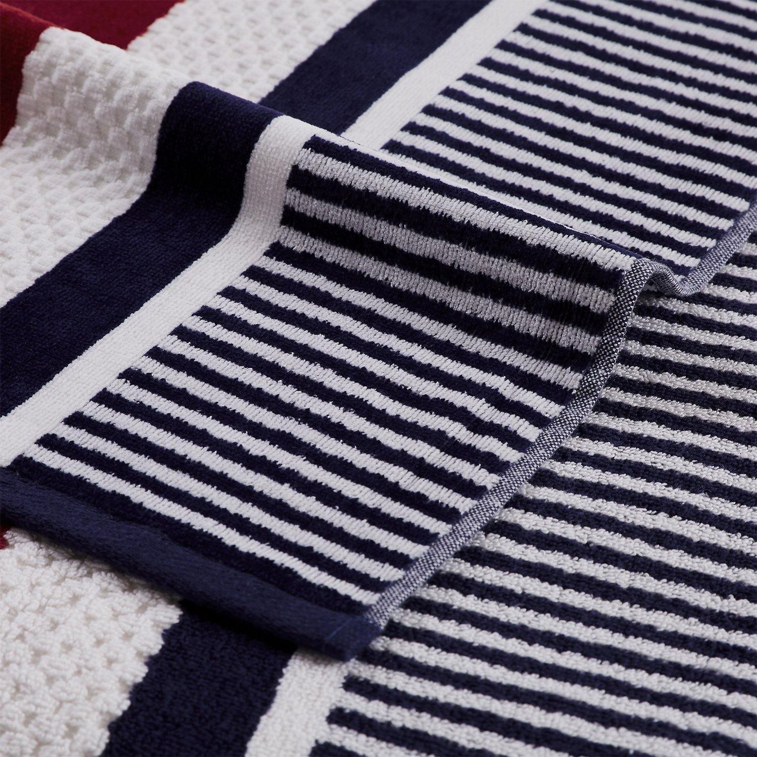 Checkered Stripes 100% Cotton Oversized Beach Towel FredCo
