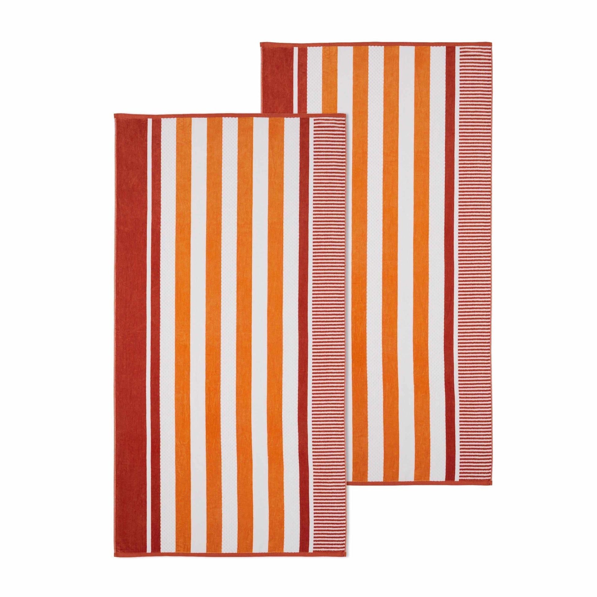 Checkered Stripes 100% Cotton Oversized Beach Towel FredCo