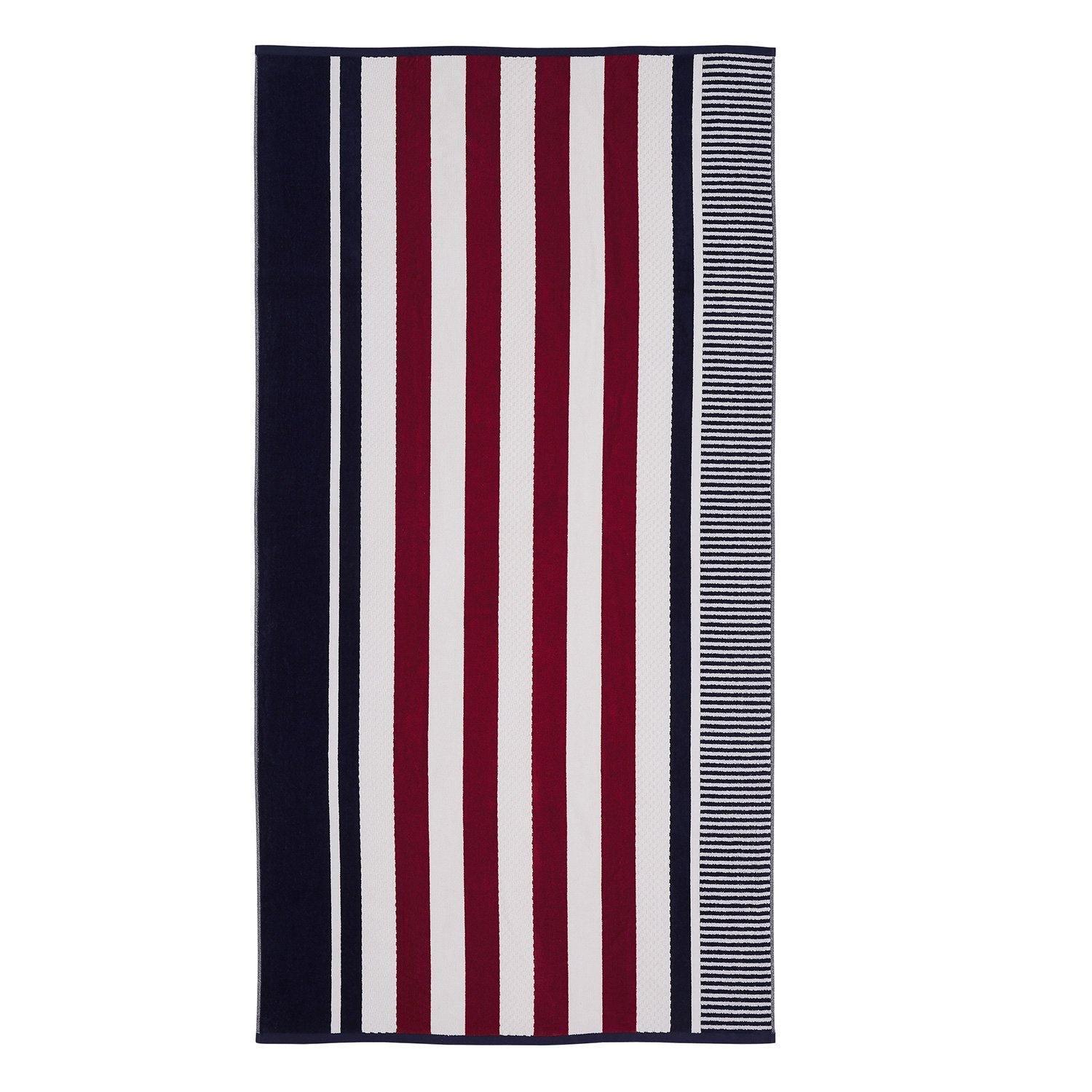 Checkered Stripes 100% Cotton Oversized Beach Towel FredCo