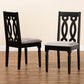 Cherese Modern and Contemporary Grey Fabric Upholstered and Dark Brown Finished Wood 2-Piece Dining Chair Set FredCo