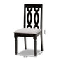 Cherese Modern and Contemporary Grey Fabric Upholstered and Dark Brown Finished Wood 2-Piece Dining Chair Set FredCo