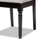 Cherese Modern and Contemporary Grey Fabric Upholstered and Dark Brown Finished Wood 2-Piece Dining Chair Set FredCo