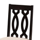 Cherese Modern and Contemporary Sand Fabric Upholstered Espresso Brown Finished 5-Piece Wood Dining Set FredCo