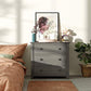 Chest of 3 Drawers Gray FredCo