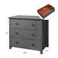 Chest of 3 Drawers Gray FredCo