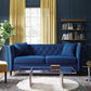 Chesterfield Velvet Couch Blue FredCo
