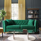 Chesterfield Velvet Couch Emerald FredCo