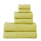 Chevron 100% Combed Cotton 550 GSM Jacquard Weave 6-Piece Towel Set FredCo