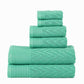 Chevron 100% Combed Cotton 550 GSM Jacquard Weave 6-Piece Towel Set FredCo