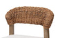 Chloe Modern Bohemian Walnut Brown Finished Mahogany Wood and Natural Rattan Dining Chair FredCo