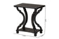 Cianna Classic and Traditional Black Wood End Table FredCo