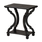 Cianna Classic and Traditional Black Wood End Table FredCo