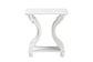 Cianna Classic and Traditional White Wood End Table FredCo