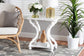 Cianna Classic and Traditional White Wood End Table FredCo