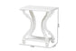 Cianna Classic and Traditional White Wood End Table FredCo