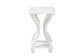 Cianna Classic and Traditional White Wood End Table FredCo