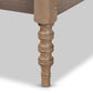 Cielle French Bohemian Weathered Grey Oak Finished Wood Queen Size Platform Bed Frame FredCo