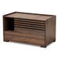 Claire Modern and Contemporary Walnut Brown Finished Cat Litter Box Cover House FredCo