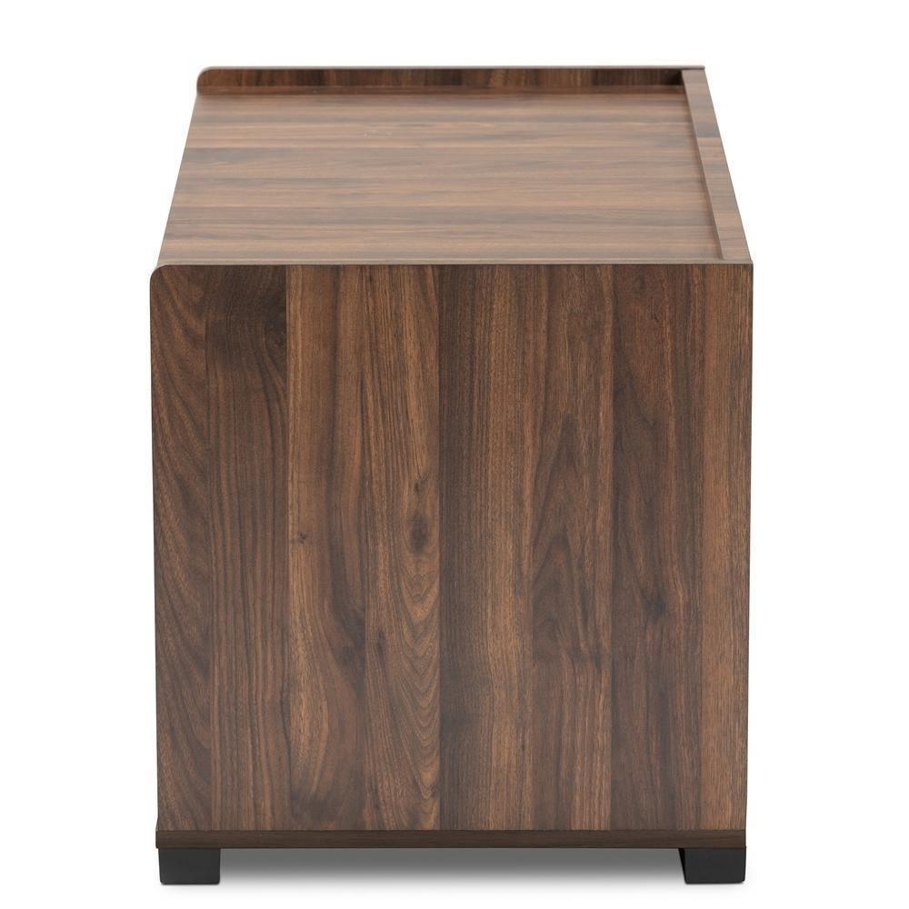 Claire Modern and Contemporary Walnut Brown Finished Cat Litter Box Cover House FredCo