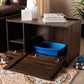 Claire Modern and Contemporary Walnut Brown Finished Cat Litter Box Cover House FredCo