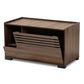 Claire Modern and Contemporary Walnut Brown Finished Cat Litter Box Cover House FredCo