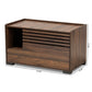 Claire Modern and Contemporary Walnut Brown Finished Cat Litter Box Cover House FredCo