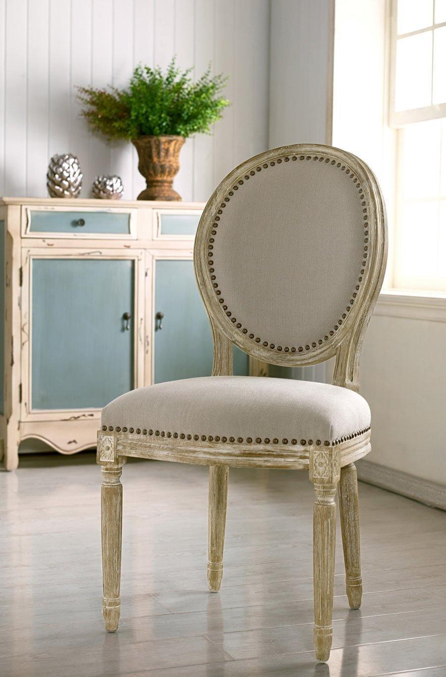 Clairette Wood Traditional French Accent Chair-Round FredCo