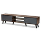 Clapton Modern and Contemporary Multi-Tone Grey and Walnut Brown Finished Wood TV Stand FredCo