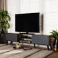 Clapton Modern and Contemporary Multi-Tone Grey and Walnut Brown Finished Wood TV Stand FredCo