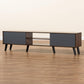 Clapton Modern and Contemporary Multi-Tone Grey and Walnut Brown Finished Wood TV Stand FredCo