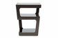 Clara Black Modern End Table with 3-Tiered Glass Shelves FredCo