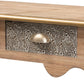 Clarice French Provincial Natural Brown Finished Wood and Metal 2-Drawer Console Table FredCo