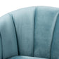 Clarisse Glam and Luxe Light Blue Velvet Fabric Upholstered Gold Finished Accent Chair FredCo