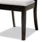 Clarke Modern and Contemporary Grey Fabric Upholstered and Espresso Brown Finished Wood 5-Piece Dining Set FredCo