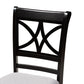 Clarke Modern and Contemporary Grey Fabric Upholstered and Espresso Brown Finished Wood 5-Piece Dining Set FredCo