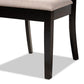 Clarke Modern and Contemporary Sand Fabric Upholstered and Espresso Brown Finished Wood 4-Piece Dining Chair Set FredCo