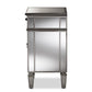 Claudia Hollywood Regency Glamour Style Mirrored Nightstand FredCo