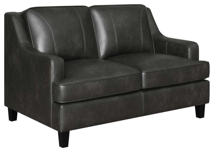 Clayton Upholstered Living Room Set Grey 552051-S3 Coaster FredCo