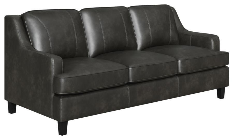 Clayton Upholstered Living Room Set Grey 552051-S3 Coaster FredCo