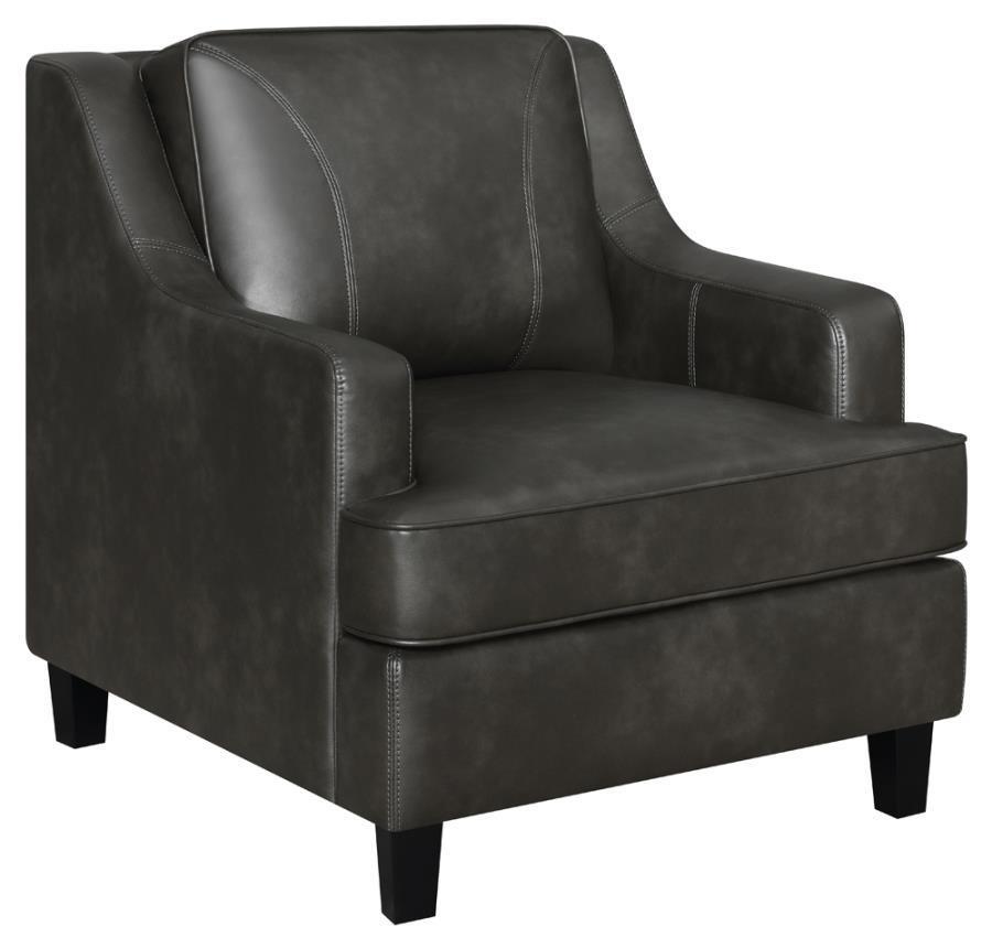 Clayton Upholstered Living Room Set Grey 552051-S3 Coaster FredCo