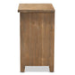 Clement Rustic Transitional Medium Oak Finished 2-Drawer Wood Spindle Nightstand FredCo