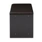 Clevedon Modern and Contemporary Dark Brown Wood Entryway Storage Cushioned Bench Shoe Rack Cabinet Organizer FredCo