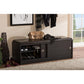 Clevedon Modern and Contemporary Dark Brown Wood Entryway Storage Cushioned Bench Shoe Rack Cabinet Organizer FredCo