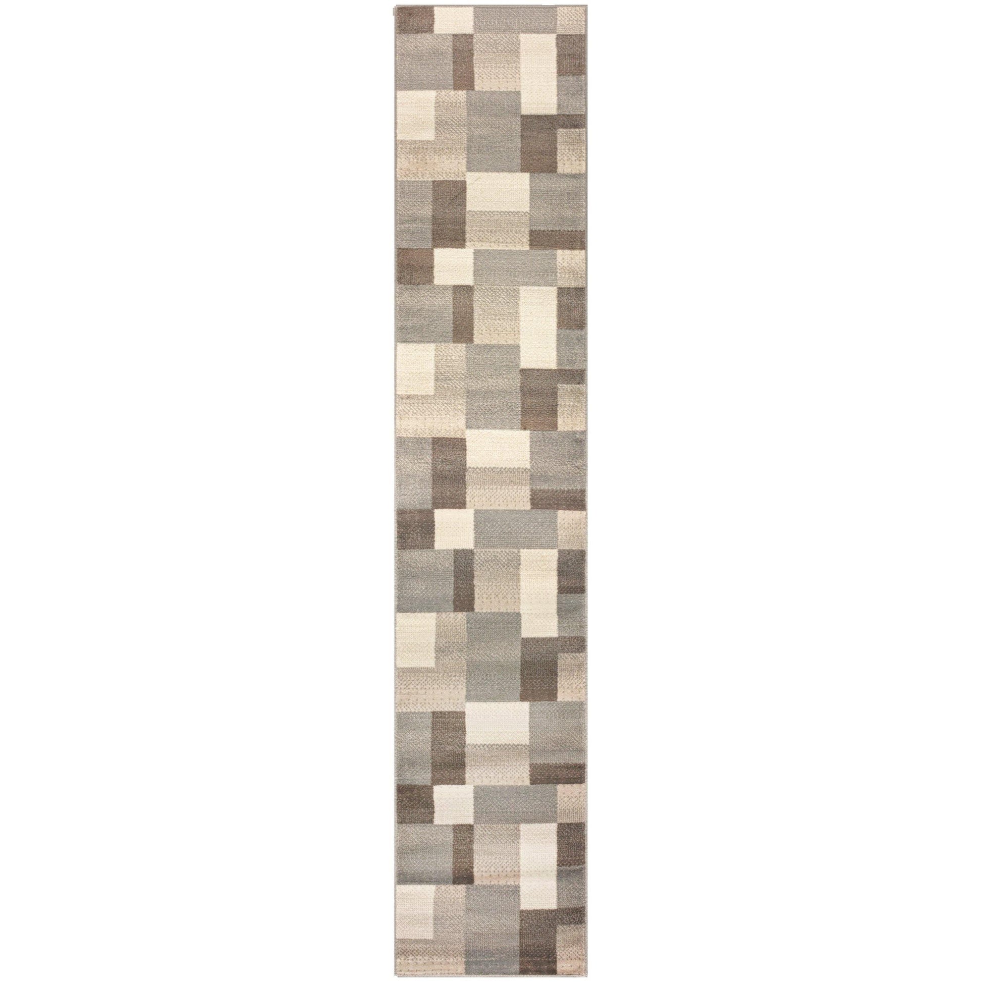 Clifton Geometric Patchwork Contemporary Rug FredCo