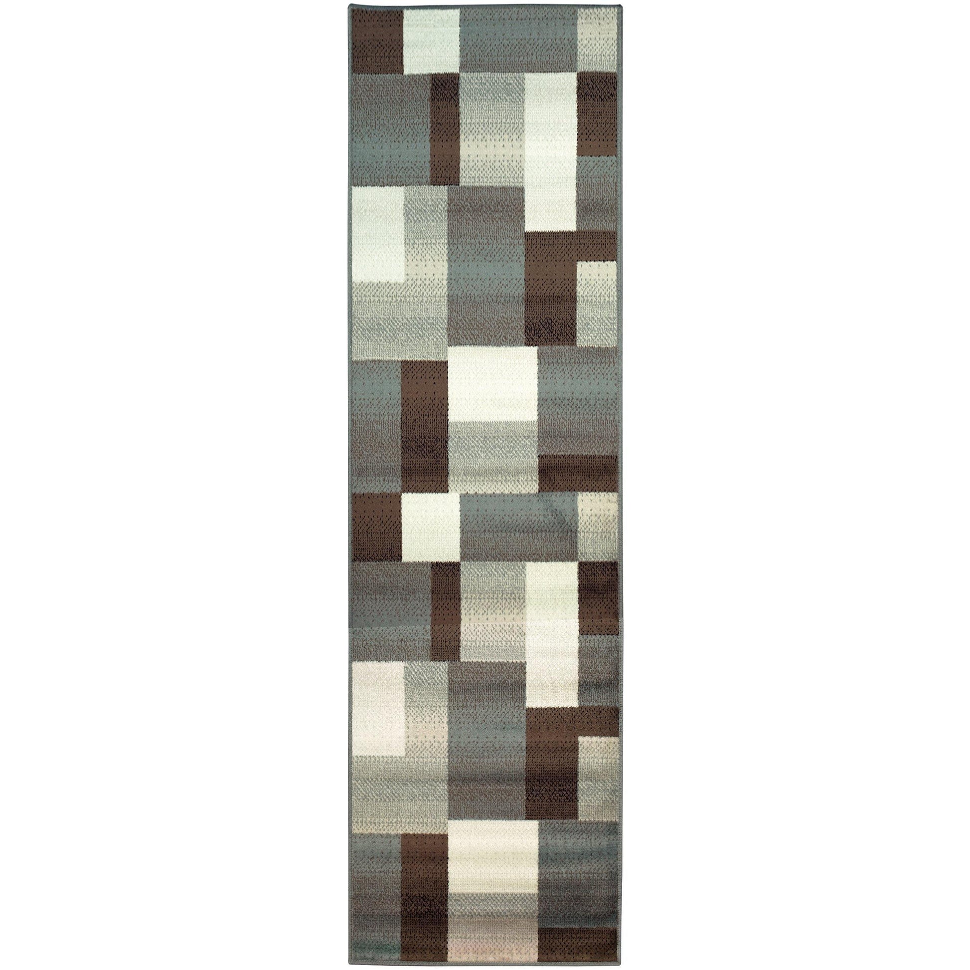 Clifton Geometric Patchwork Contemporary Rug FredCo