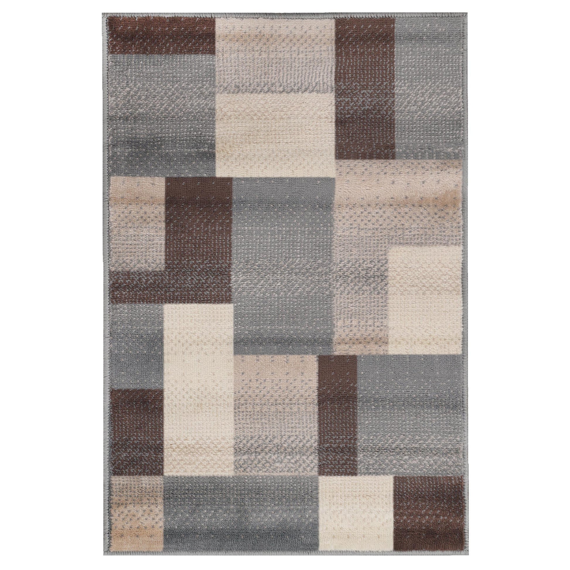 Clifton Geometric Patchwork Contemporary Rug FredCo