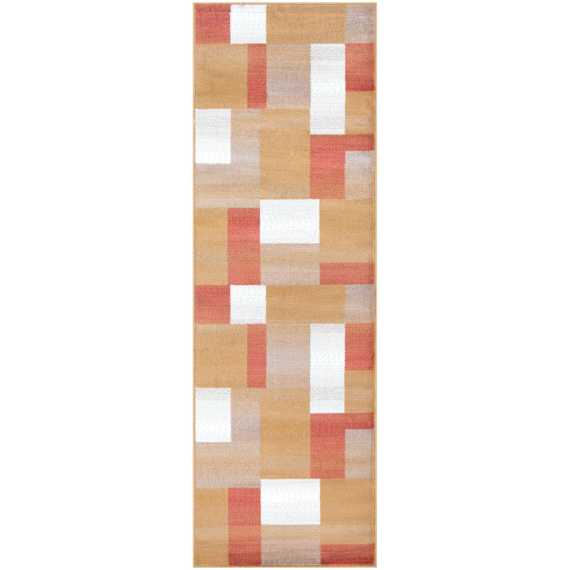 Clifton Geometric Patchwork Contemporary Rug FredCo
